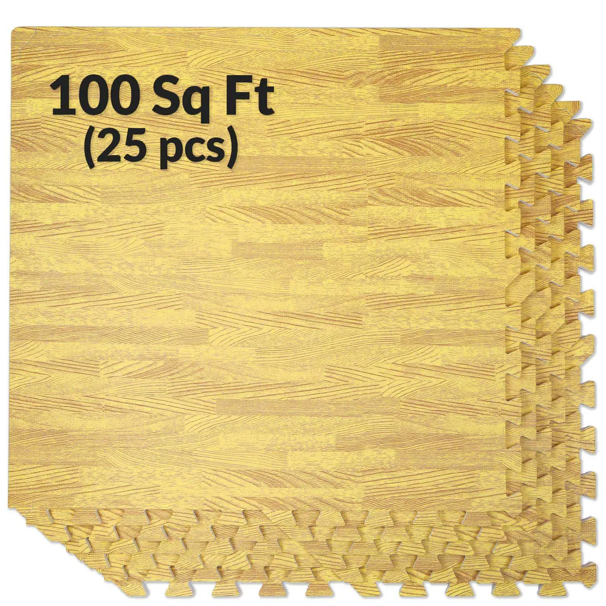 Home Aesthetics Home Aesthetics 100 Sqft Interlocking Foam Mat 25pcs Oak — product photo