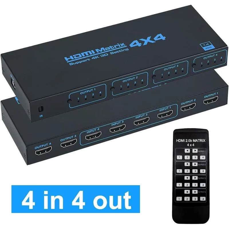 AUBEAMTO AUBEAMTO HDMI Matrix Switch 4x4 Black — product photo
