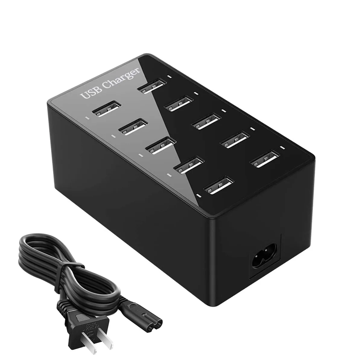 KEHIPI KEHIPI 10-Port USB Charger 50W Black — product photo