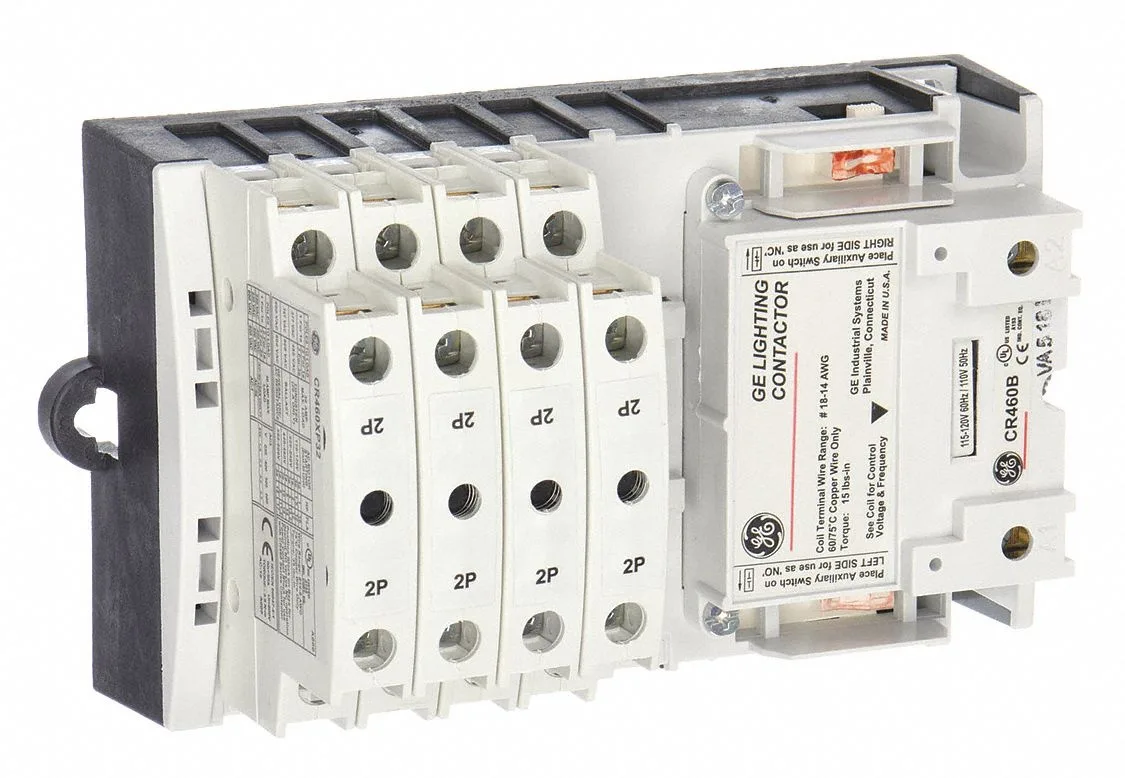 GE GE CR463L80AJA 120VAC Electrically Held Lighting Contactor 8P 30A video accessory — product photo