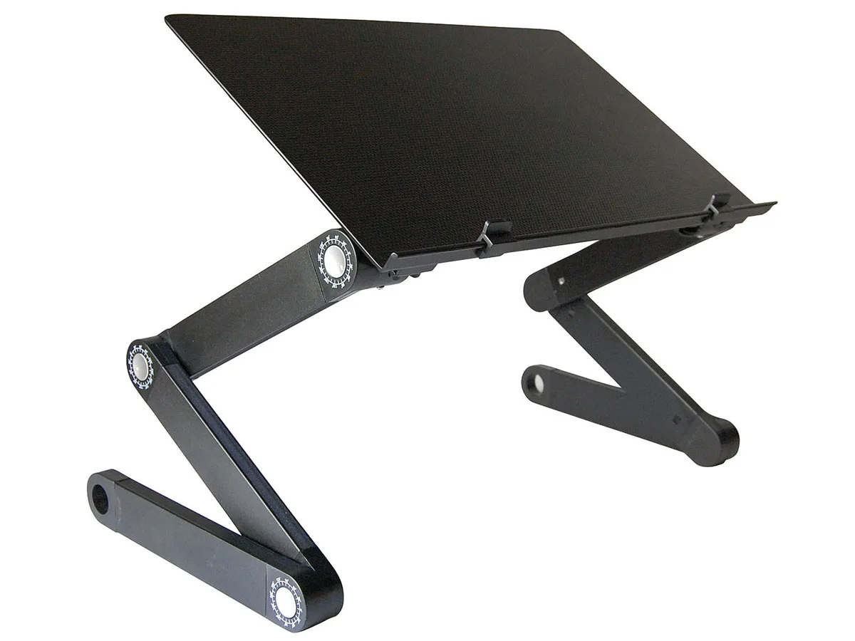 Uncaged Ergonomics Uncaged Ergonomics WorkEZ Professional WEPb Laptop Stand Black 16x10.5in 18.3in leg width 360° rotation — product photo