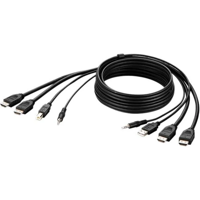 Belkin dual HDMI USB audio cable 10 ft