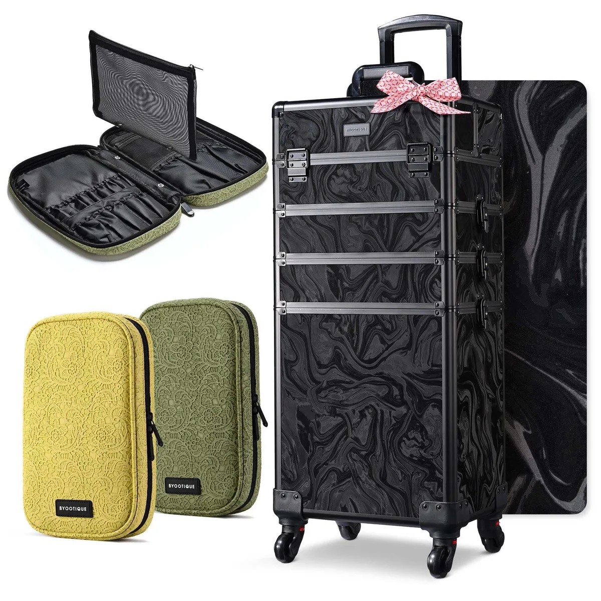 Byootique Byootique 12MKCSET-028LCTB06043S 4-in-1 Rolling Makeup Case luggage — product photo