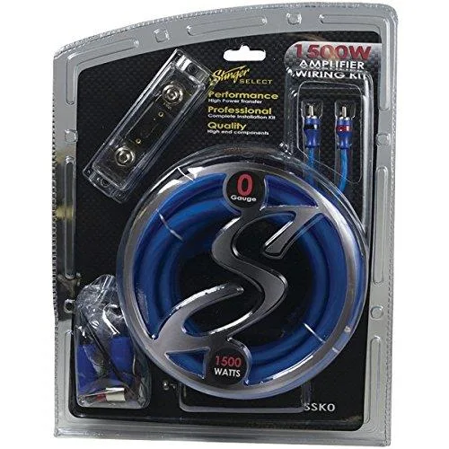 STINGER STINGER SSK0 Select 0-Gauge Wiring Kit 1500W 17ft 20ft car electronics accessory — product photo
