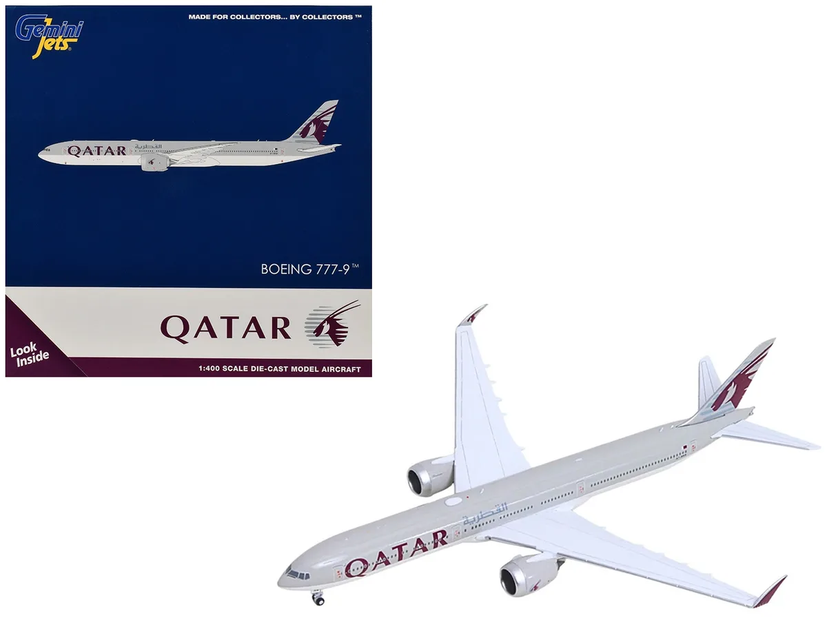 GeminiJets GeminiJets Boeing 777-9 Qatar Airways A7-BKA 1/400 Diecast Hobby Collectible — product photo
