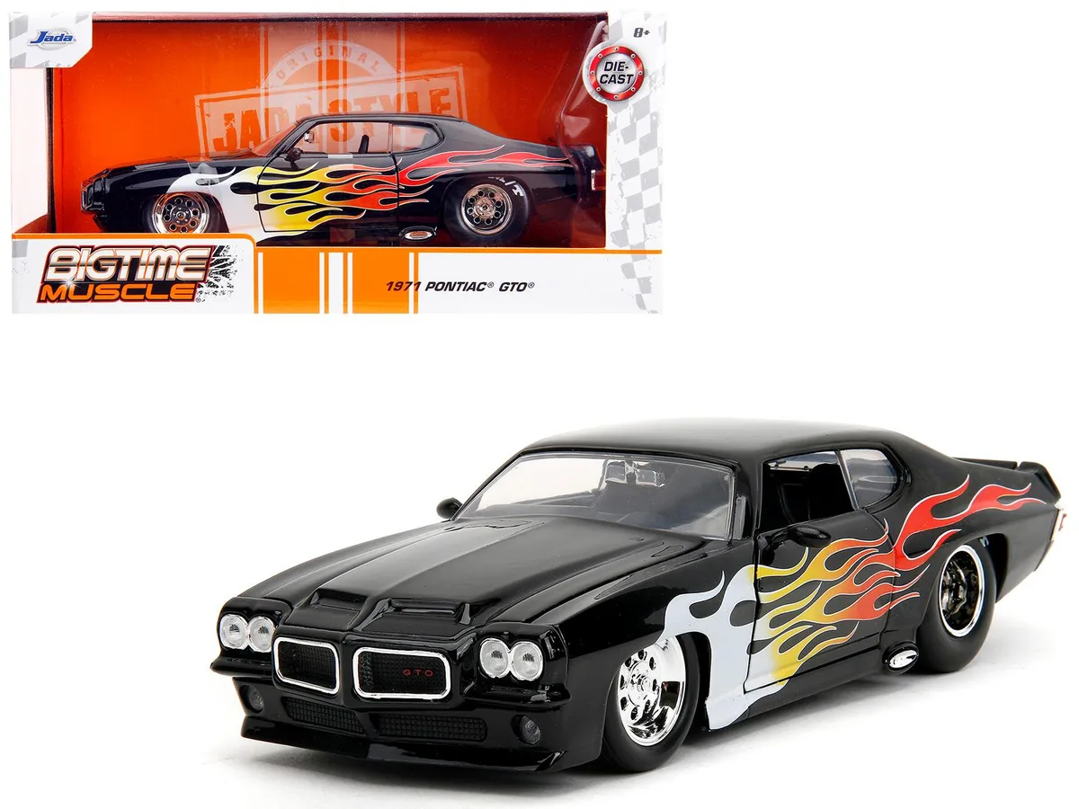 Jada Jada 1971 Pontiac GTO Black Flame 1/24 Diecast Hobby Collectible — product photo