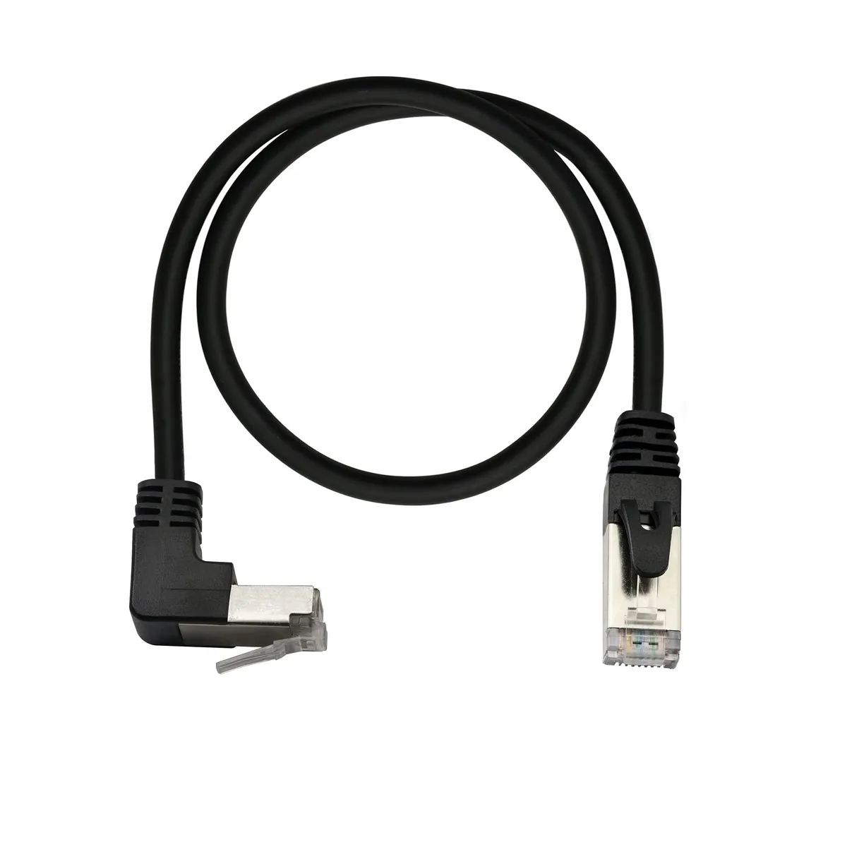 BUCIER BUCIER Cat6 Ethernet Cable 1.5 ft 90 Degree Down RJ45 Male to Male — product photo