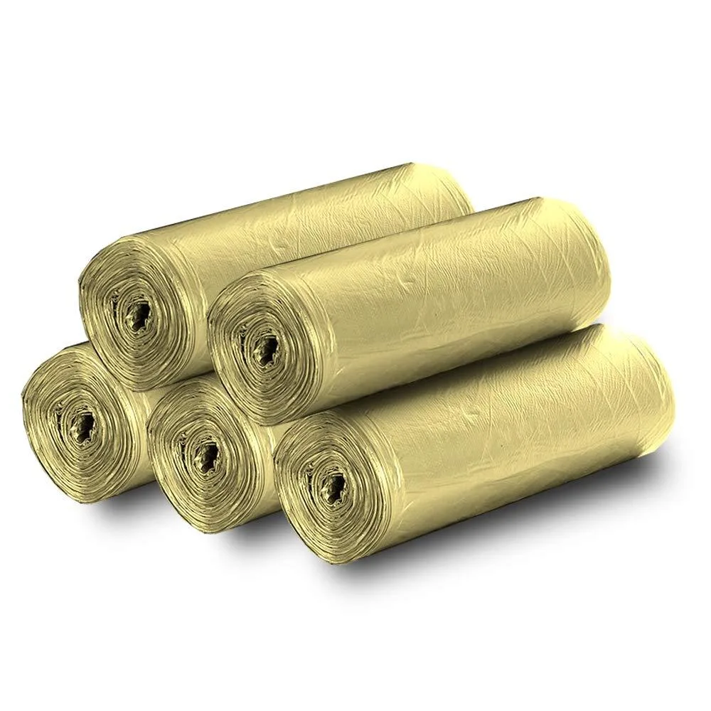  DZTZ-LJD-03 Garbage Bags 5 Rolls 100 Count 5 Gallon Gold — product photo