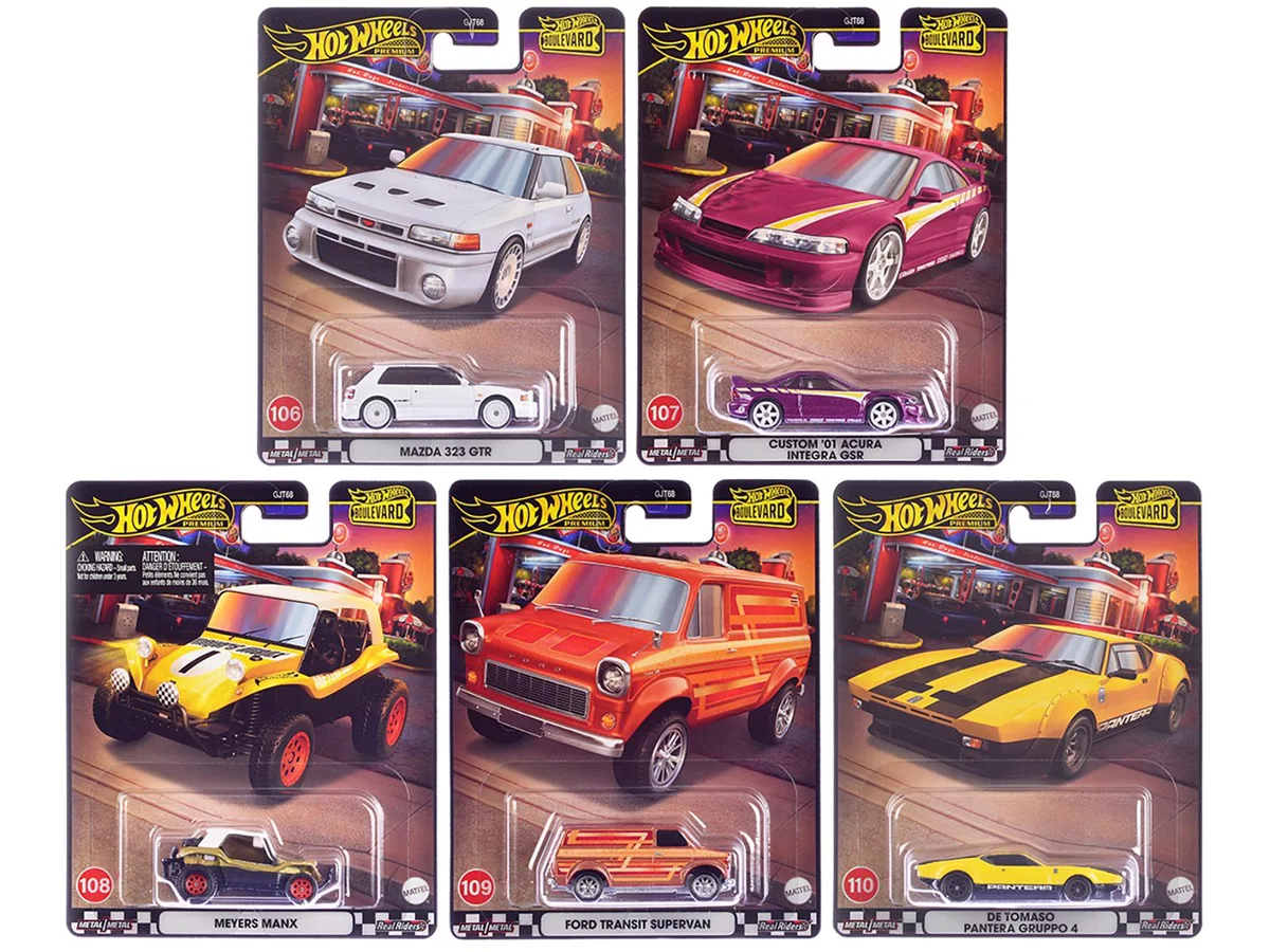 Hot Wheels Hot Wheels Boulevard 106-110 5-Piece Premium 2024 Set hobby collectible — product photo