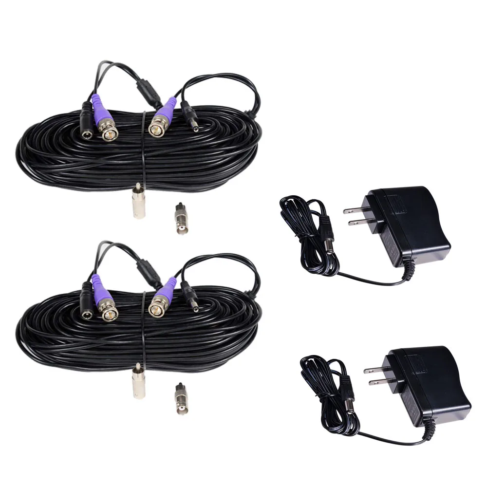 VideoSecu VideoSecu CBV1002P 2x 100ft BNC Video Power Cable surveillance accessory — product photo