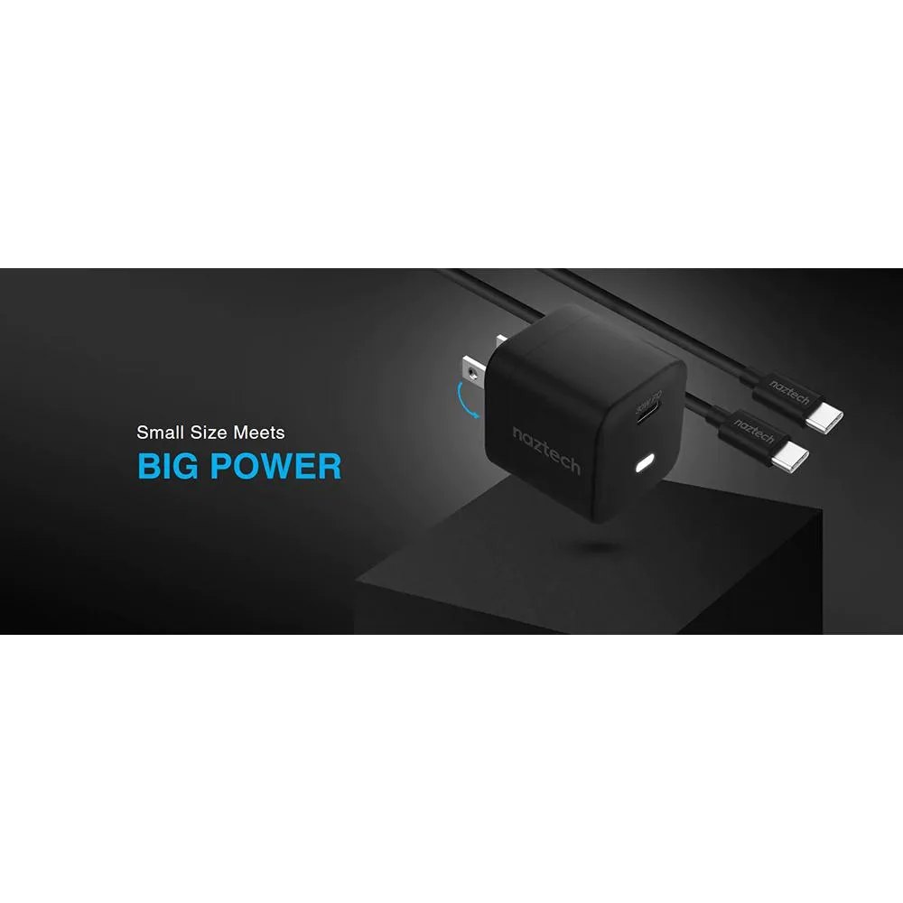 Naztech Naztech 15543 30W PD Wall Charger And USB-C Cable — product photo