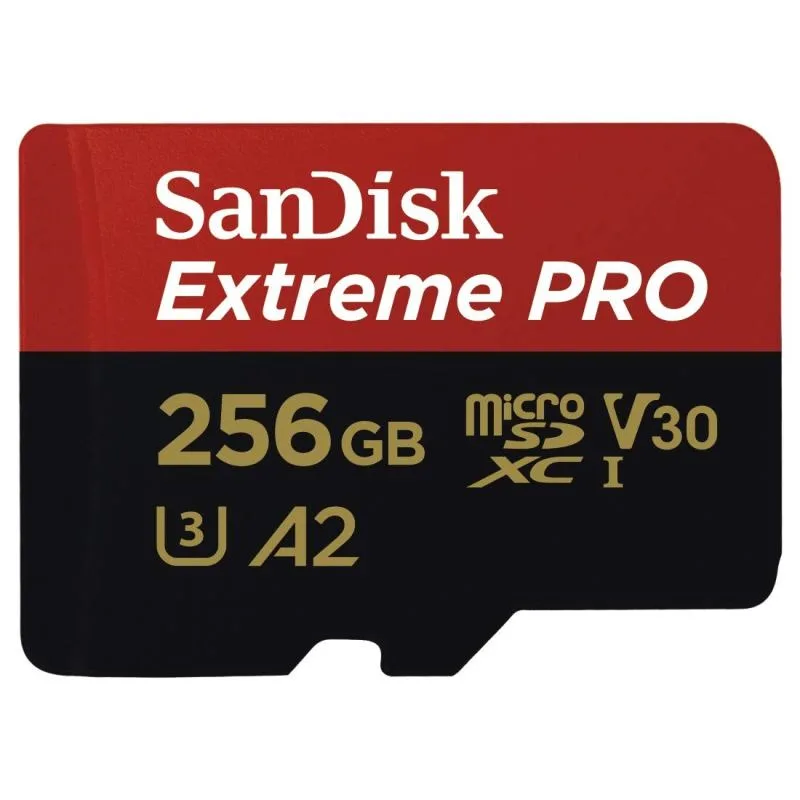 SanDisk SanDisk Extreme Pro 256GB microSDXC memory card with adapter — product photo