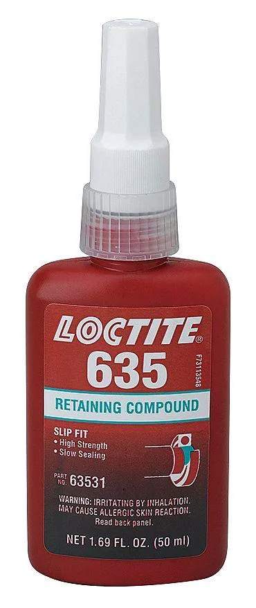 Green liquid retaining compound in 50ml bottle