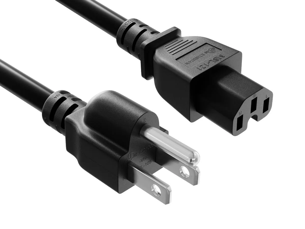 Cable Leader Cable Leader 7ft NEMA 5-15P to C15 14 AWG 15A 125V Black Computer Power Cord — product photo