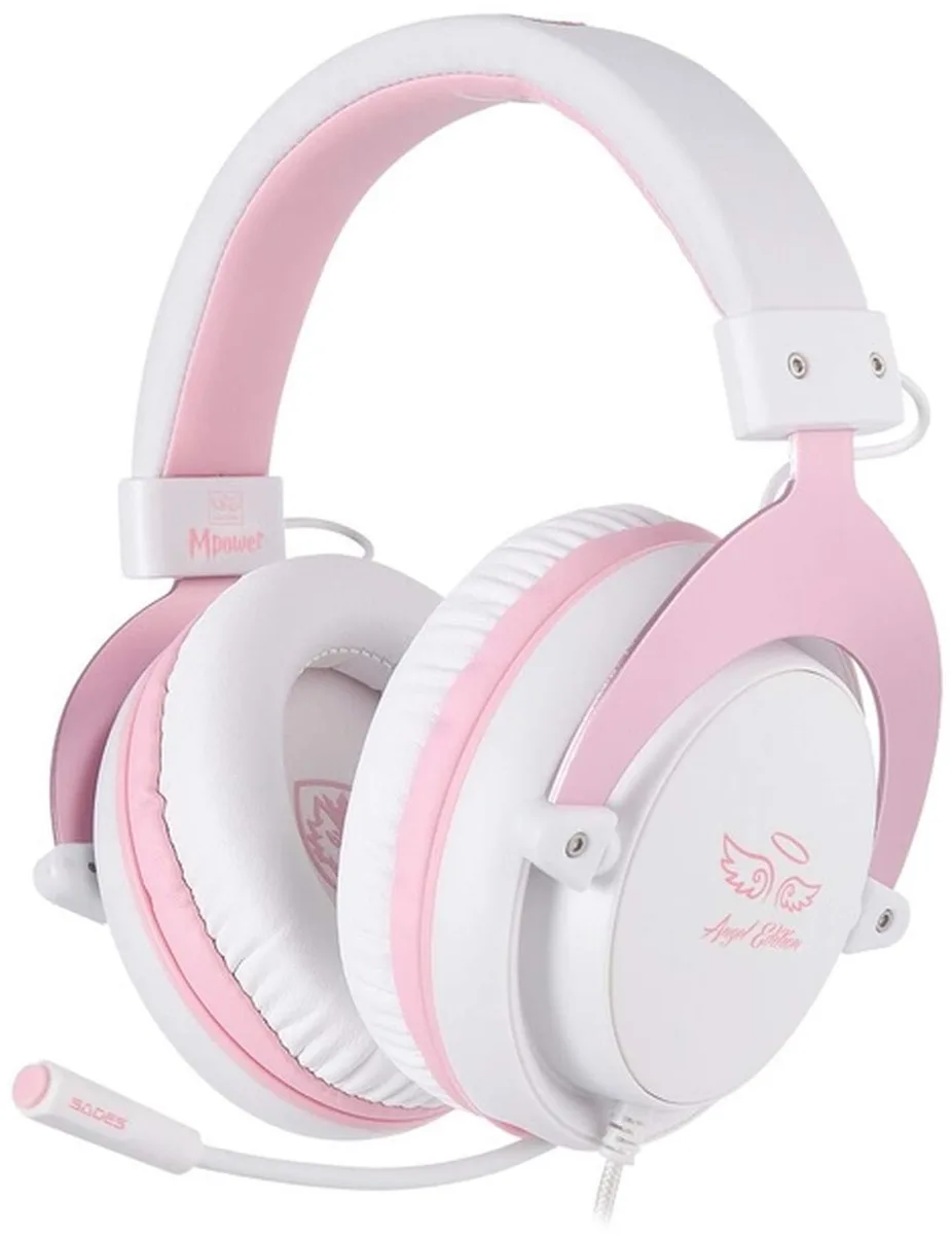  USOTSO SA-723 MPOWER Angel Edition Over-Ear Headphone Pink 50mm 3.5mm — product photo