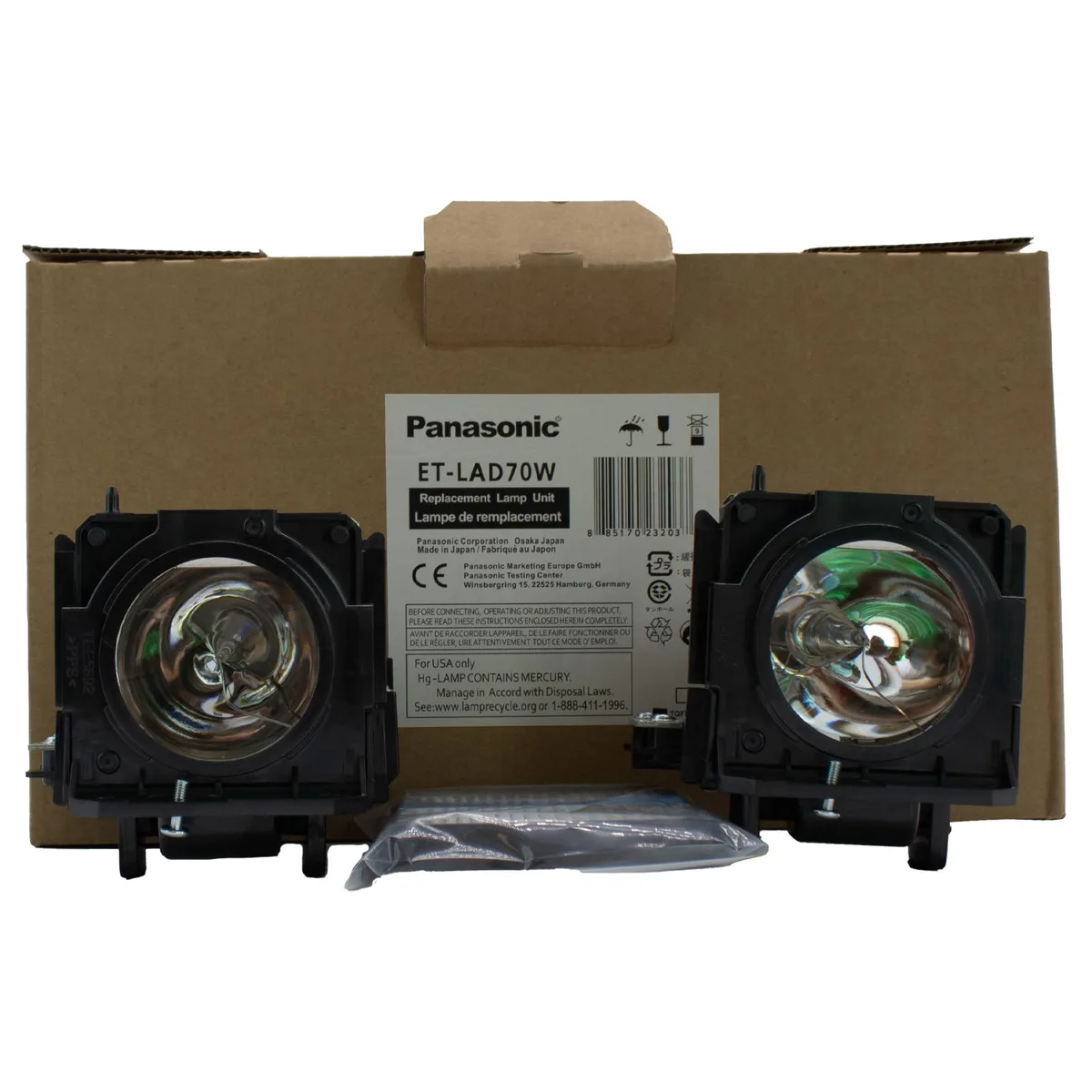 Panasonic Panasonic ET-LAD70W DLP Replacement Lamp Twinpack 2.0000 — product photo