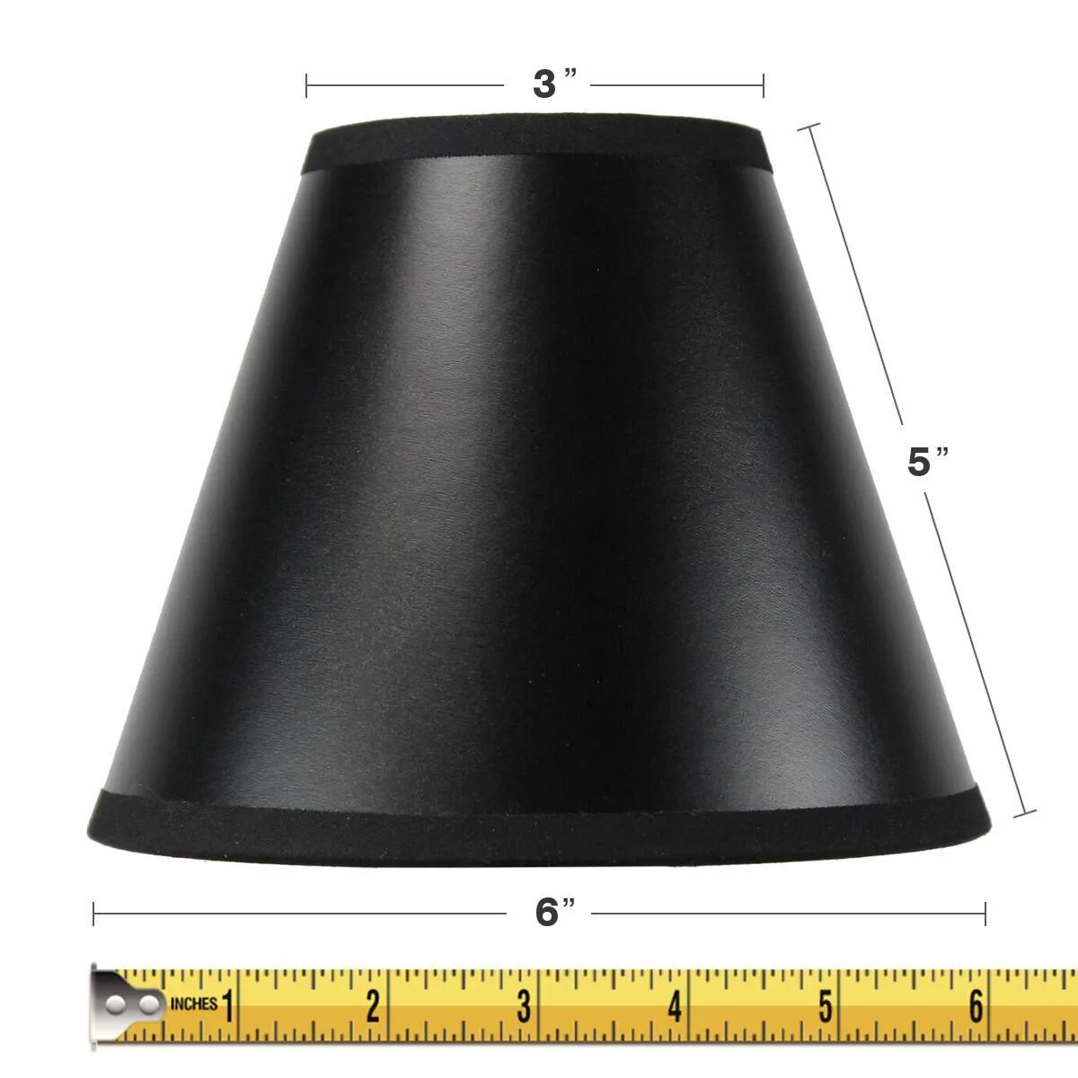 Home Concept Home Concept 3x6x5 Black Parchment Gold-Lined Clip Shade — product photo