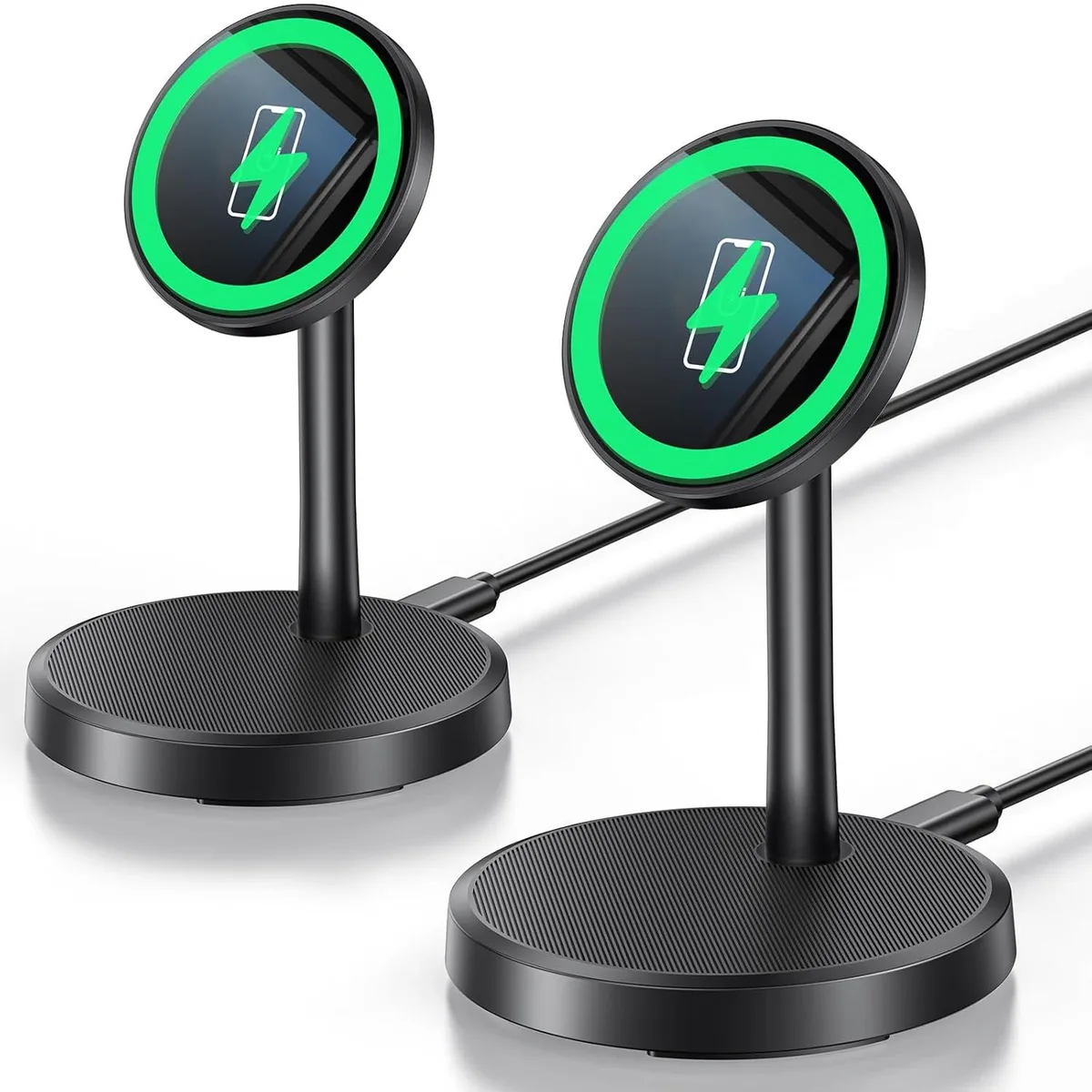 Luisport Luisport Magnetic Wireless Charger 2 Pack 15W iPhone 12 13 14 15 16 17 Black — product photo