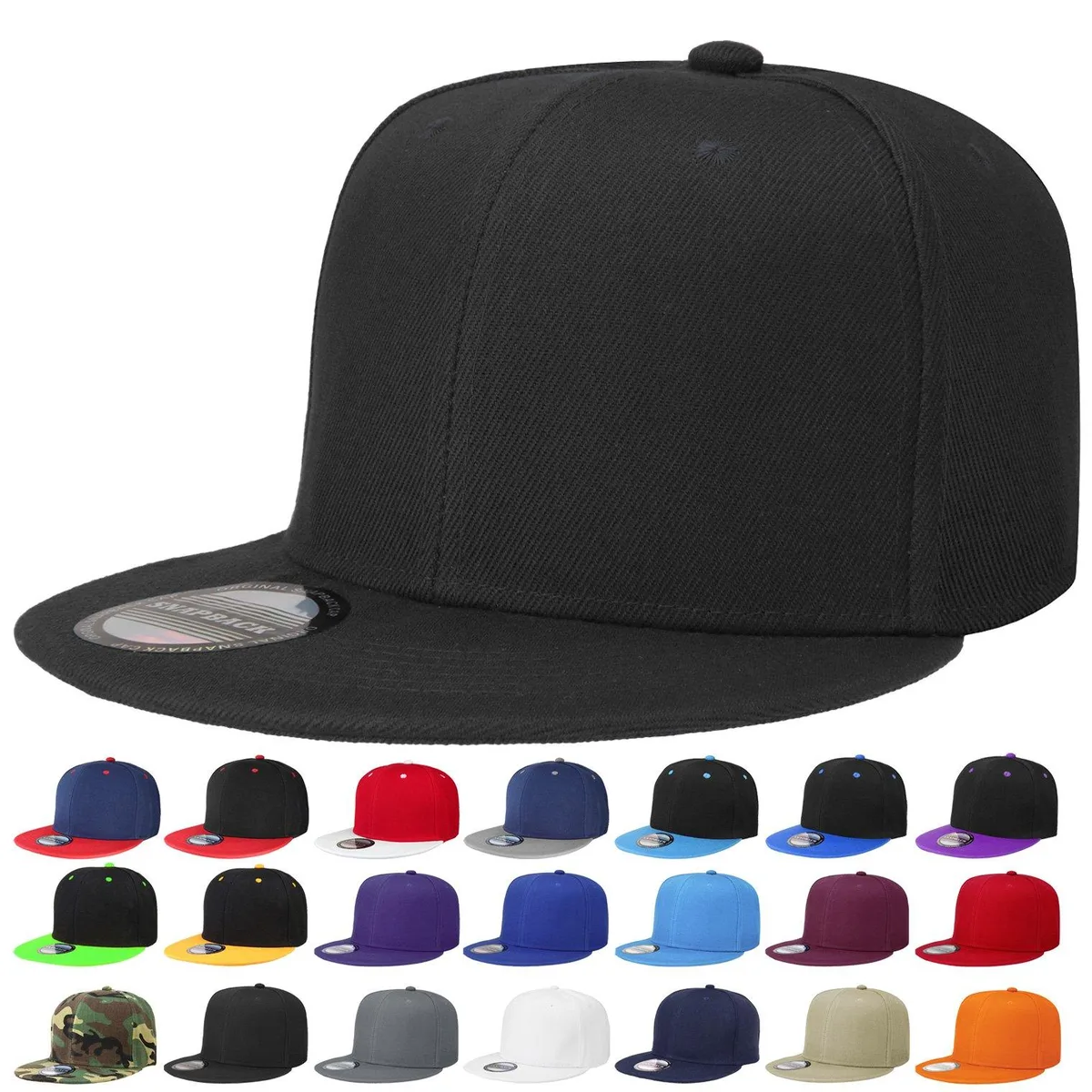  Falari 63-G201-01-Black Snapback Hat Black One Size — product photo