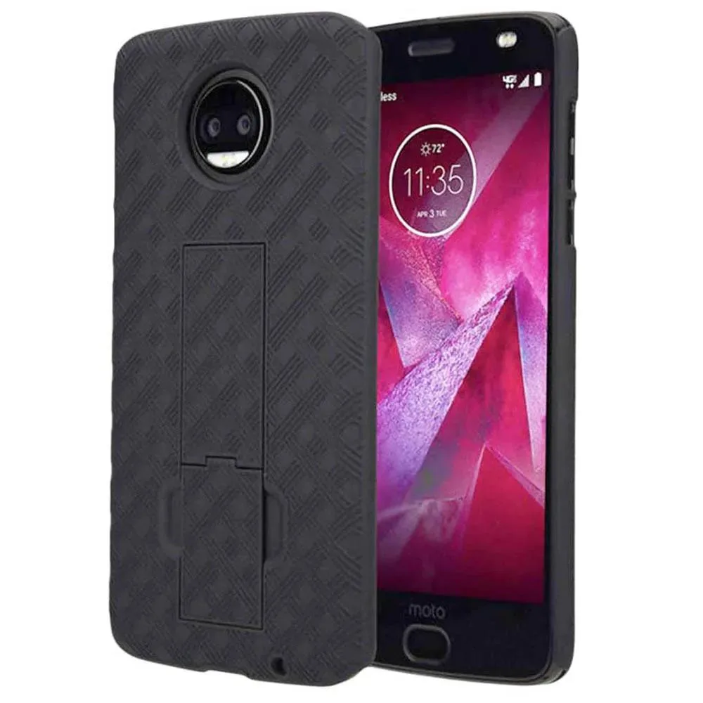 Rome Tech Rome Tech Moto Z2 Force/Z2 Play Belt Clip Holster Case Black — product photo