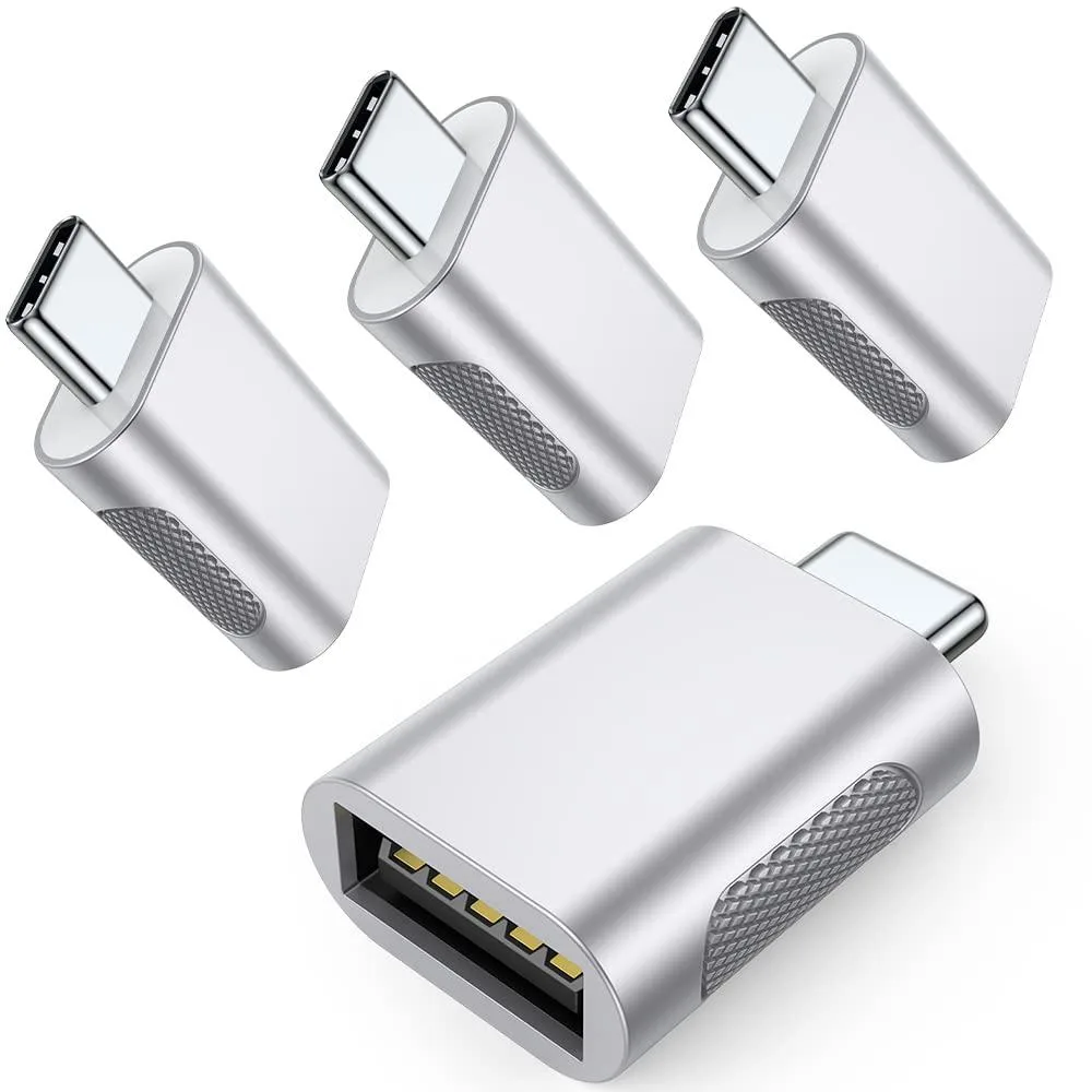 BUCIER BUCIER USB C to USB 3.1 Adapter 10Gbps Silver 4 Pack — product photo