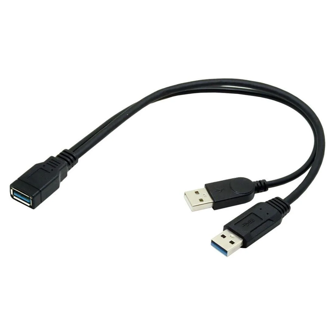 LORDWORLD LORDWORLD USB 3.0 Y Splitter 1 Female to 2 Male 20cm — product photo