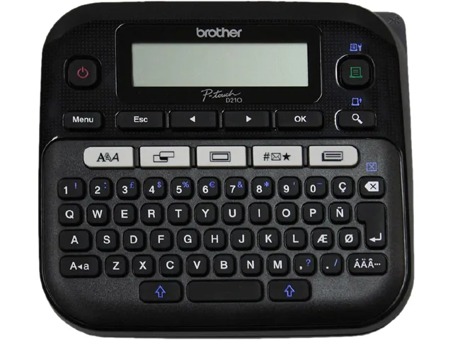 Brother Brother PT-D210BK label printer 20 mm/s 180 dpi 14 fonts 30 label memory — product photo