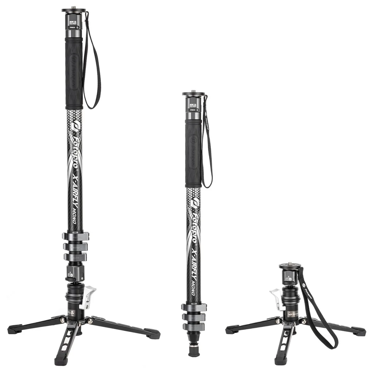 FotoPro FotoPro X-Airfly Mono Grey 73.4" Carbon Fiber Monopod 2 in 1 accessory — product photo