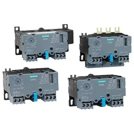 Siemens 3UB81334GW2 overload relay, compact grey enclosure with screw terminals and adjustment dial