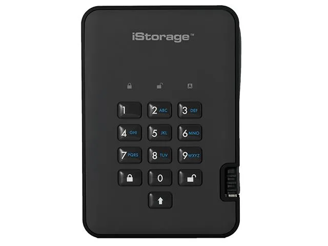 iStorage iStorage diskAshur2 SSD 512GB Black portable SSD — product photo
