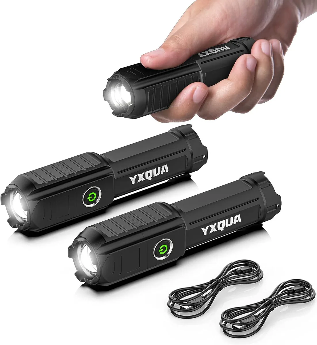 lelisten lelisten USB Rechargeable Flashlight 2 Pack 5.1in IPX4 — product photo