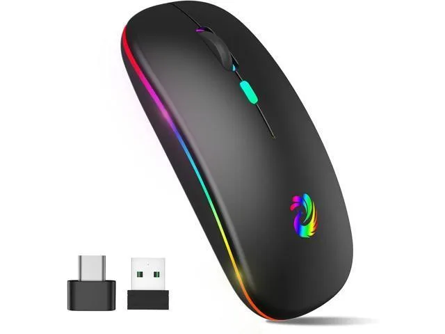 Manw Manw LED Wireless Mouse Black 2.4G 500mAh 1000/1200/1600 DPI — product photo