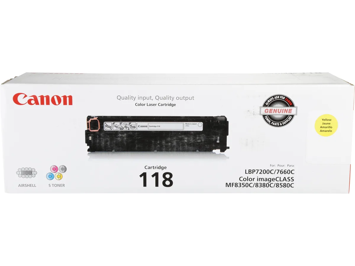Canon Canon 2659B001AA CRG 118Y Yellow toner cartridge (genuine brands) — product photo