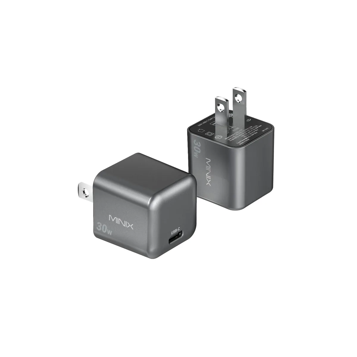  MINIX P30 30W USB-C GaN Charger 2-Pack — product photo