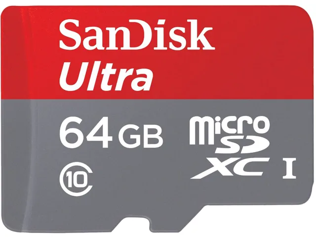SanDisk SanDisk SDSQUNC-064G-GN6MA 64GB Ultra microSDXC UHS-I Class 10 memory card — product photo
