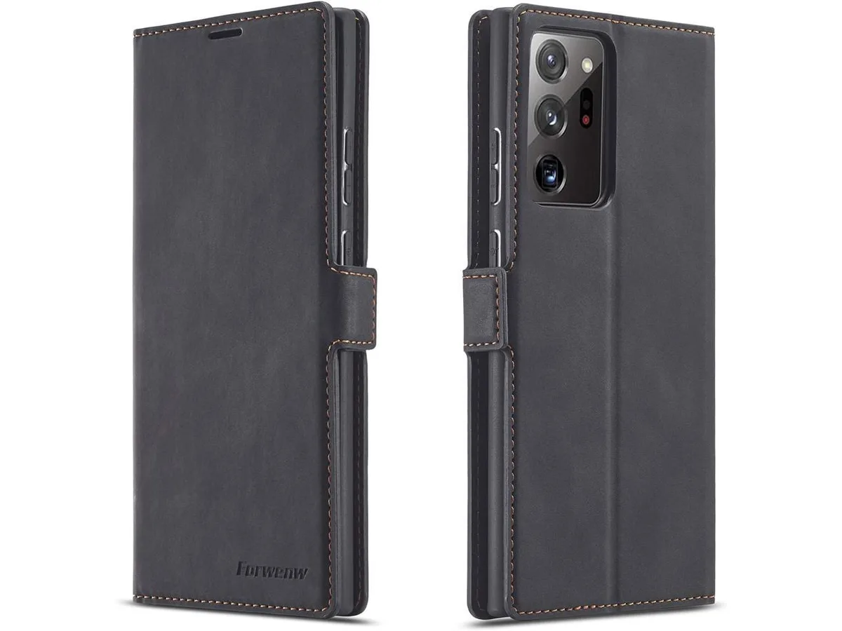 Werleo Werleo Samsung Galaxy Note 20 5G 6.7 inch PU Leather Wallet Case Black — product photo