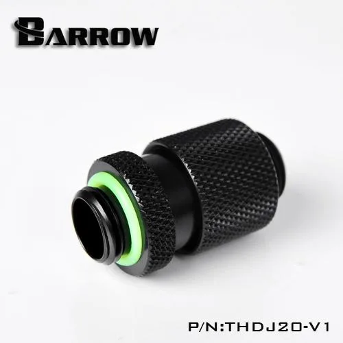 Barrow Mods Barrow Mods G1/4" Male to Male D-Plug Fitting 20mm Black — product photo