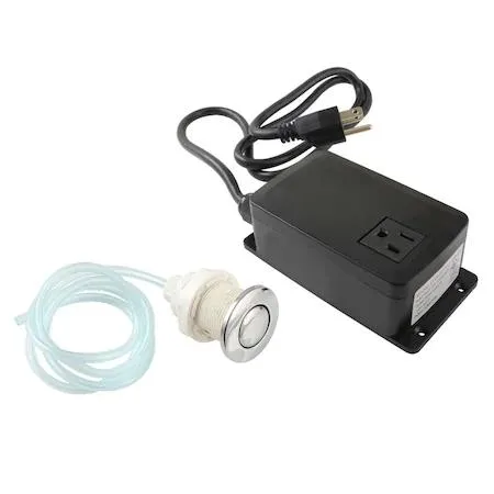 Polished air switch button with transparent tubing and power module