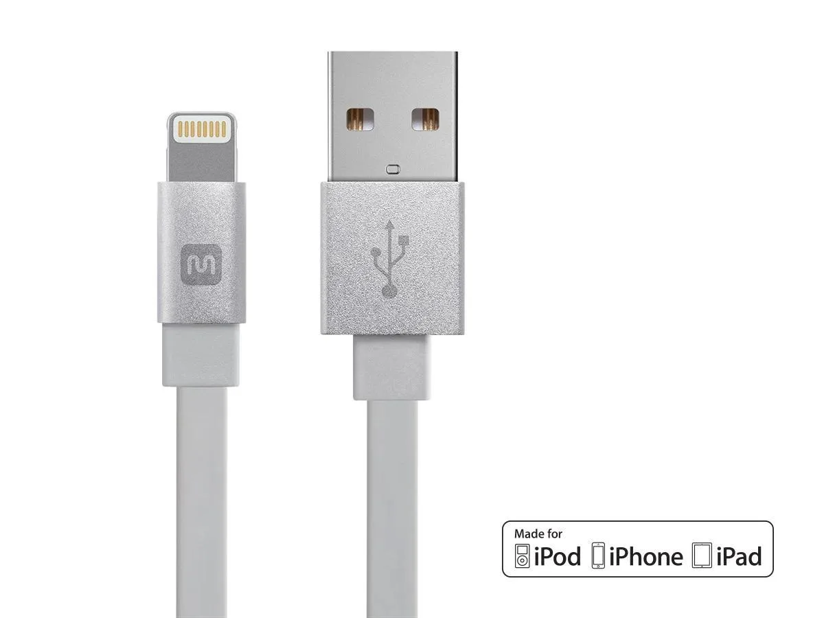 Monoprice Inc. Monoprice 112856 Lightning Cable .5 ft White Cabernet Series — product photo