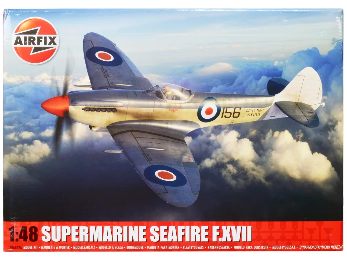 Airfix Airfix Supermarine Seafire F.XVII 1/48 Level 3 Kit 134 Parts — product photo