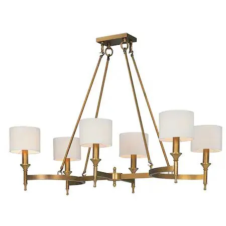 Maxim Maxim Fairmont 6-Light 22" Natural Aged Brass Chandelier — product photo