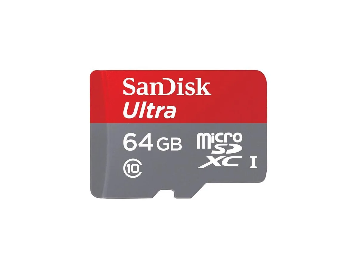 SanDisk SanDisk Ultra microSDHC A1 UHS-I/U1 Class 10 64GB memory card with adapter — product photo