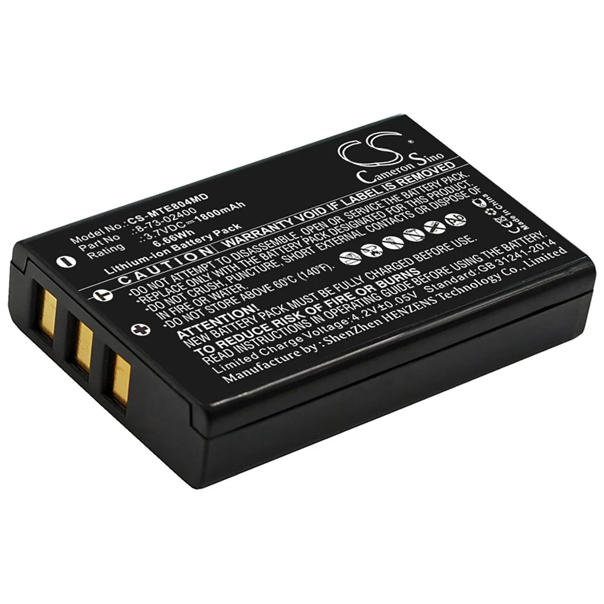 Cameron &amp; Co Cameron &amp; Co DS-CS-MTE804MD 3.7V 1800mAh Li-ion battery black — product photo