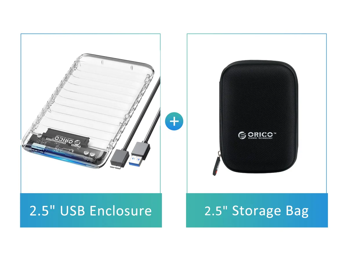 Orico Orico 2.5" Transparent USB 3.0 SATA Drive Enclosure — product photo