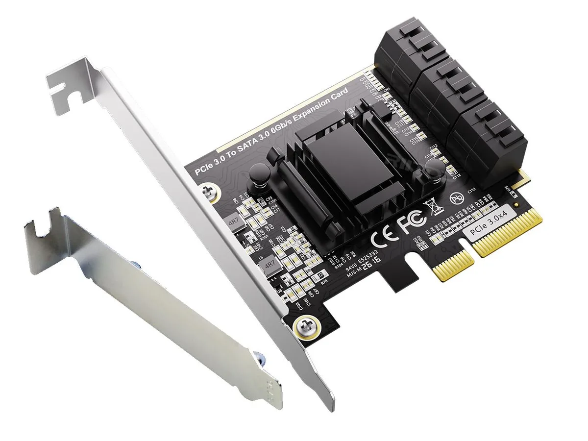 RIITOP RIITOP 6-Port SATA III 6 Gbps RAID Controller ASM1166 PCIe x4 — product photo