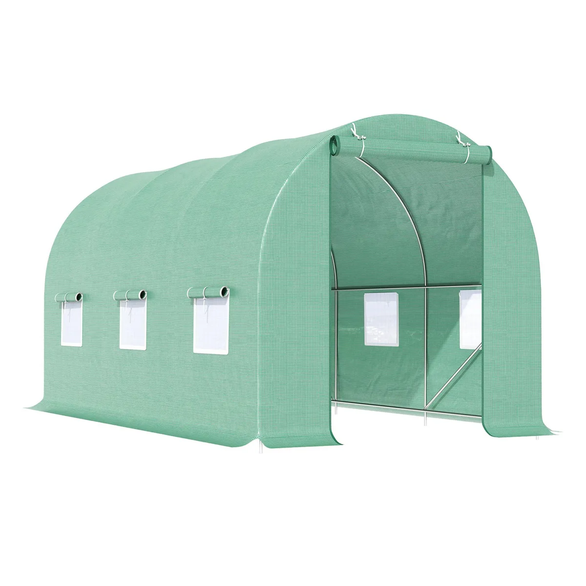 tuphen tuphen 14.6' x 6.2' x 6.6' Walk-in Tunnel Greenhouse Trellis, Green — product photo