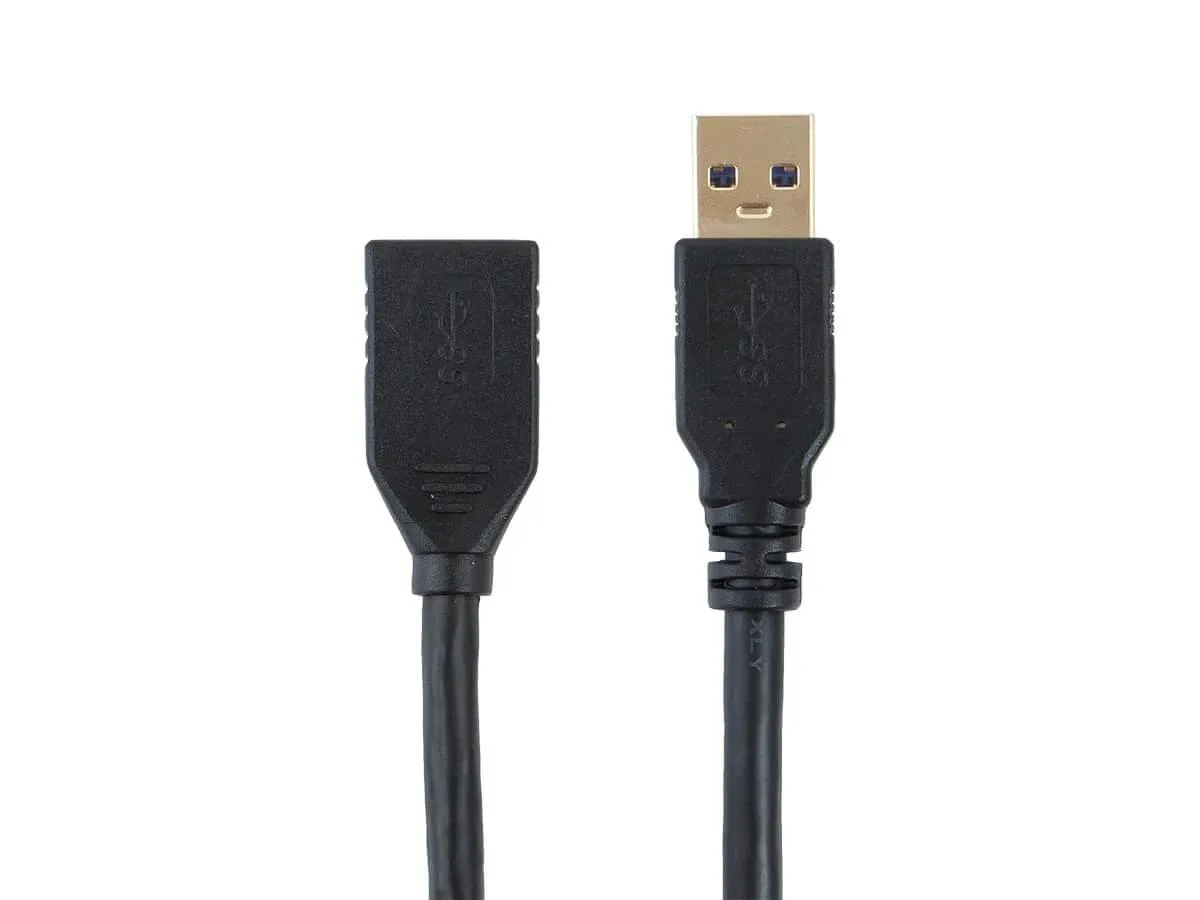 Monoprice Inc. Monoprice 113750 USB 3.0 Type-A Male to Type-A Female Extension Cable 3 ft Black — product photo