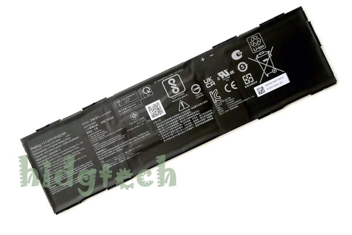 Beisite Beisite C31N2205 63Wh 11.61V laptop battery — product photo