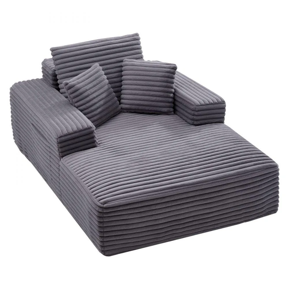 VEVOR VEVOR 8035 54 in Boneless Chaise Lounge Chair Grey — product photo