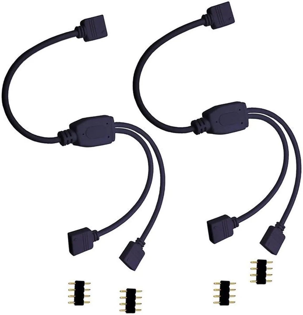Vszerda Vszerda 12V 4-Pin RGB 2-Way Splitter Cable 1FT 2 Pack — product photo